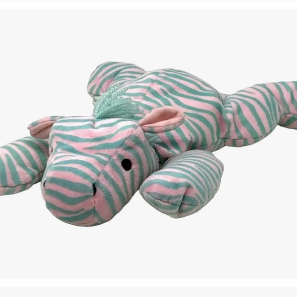 Ty Toys New Ty Zulu The Zebra Pillow Plush 996 Pink Green Floppy
